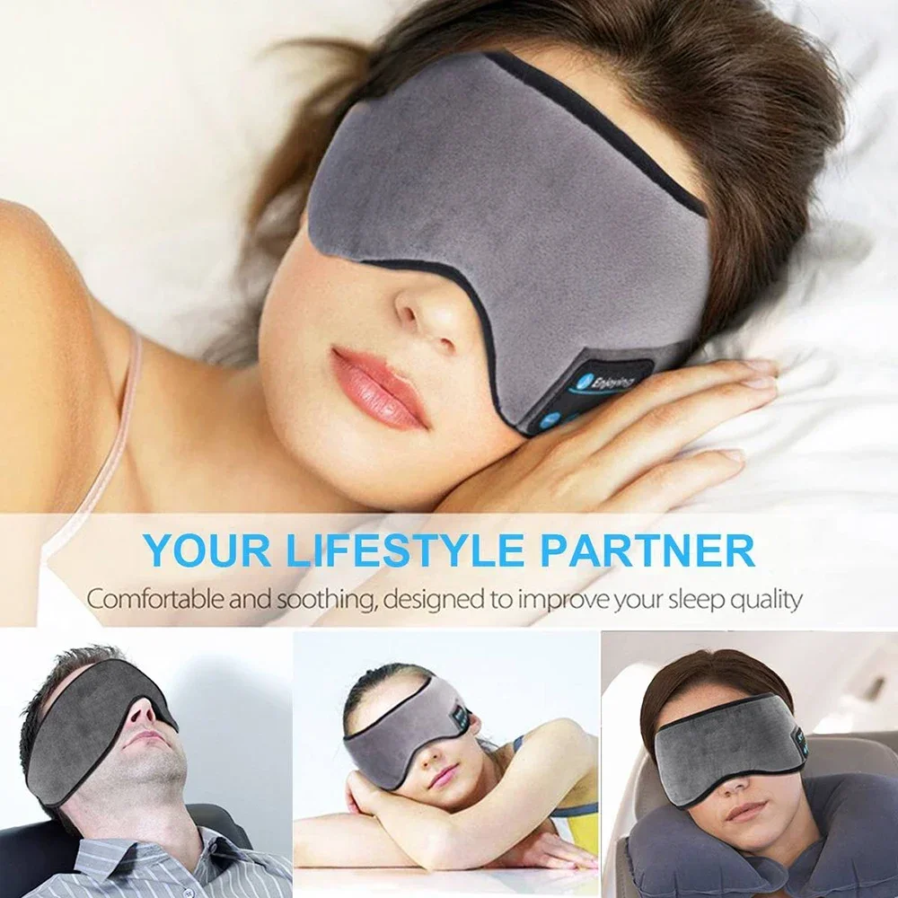 

Bluetooth Sleeping Headphones Eye Mask Sleep Headphones Bluetooth Headband Soft Elastic Comfortable Wireless Music Earphones