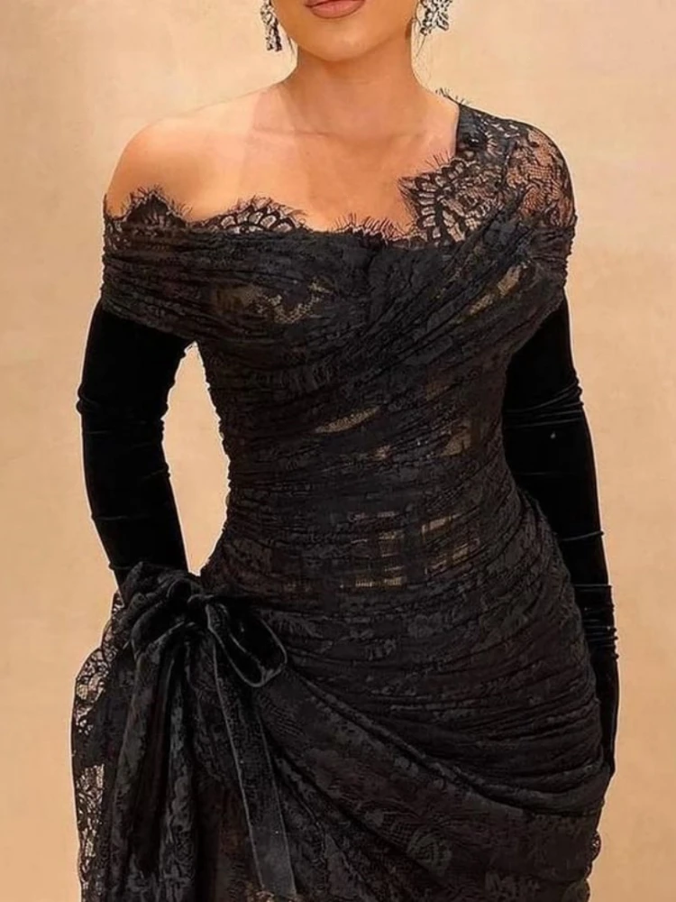 Рисунок 2 - Женское кружевное платье с открытыми плечами