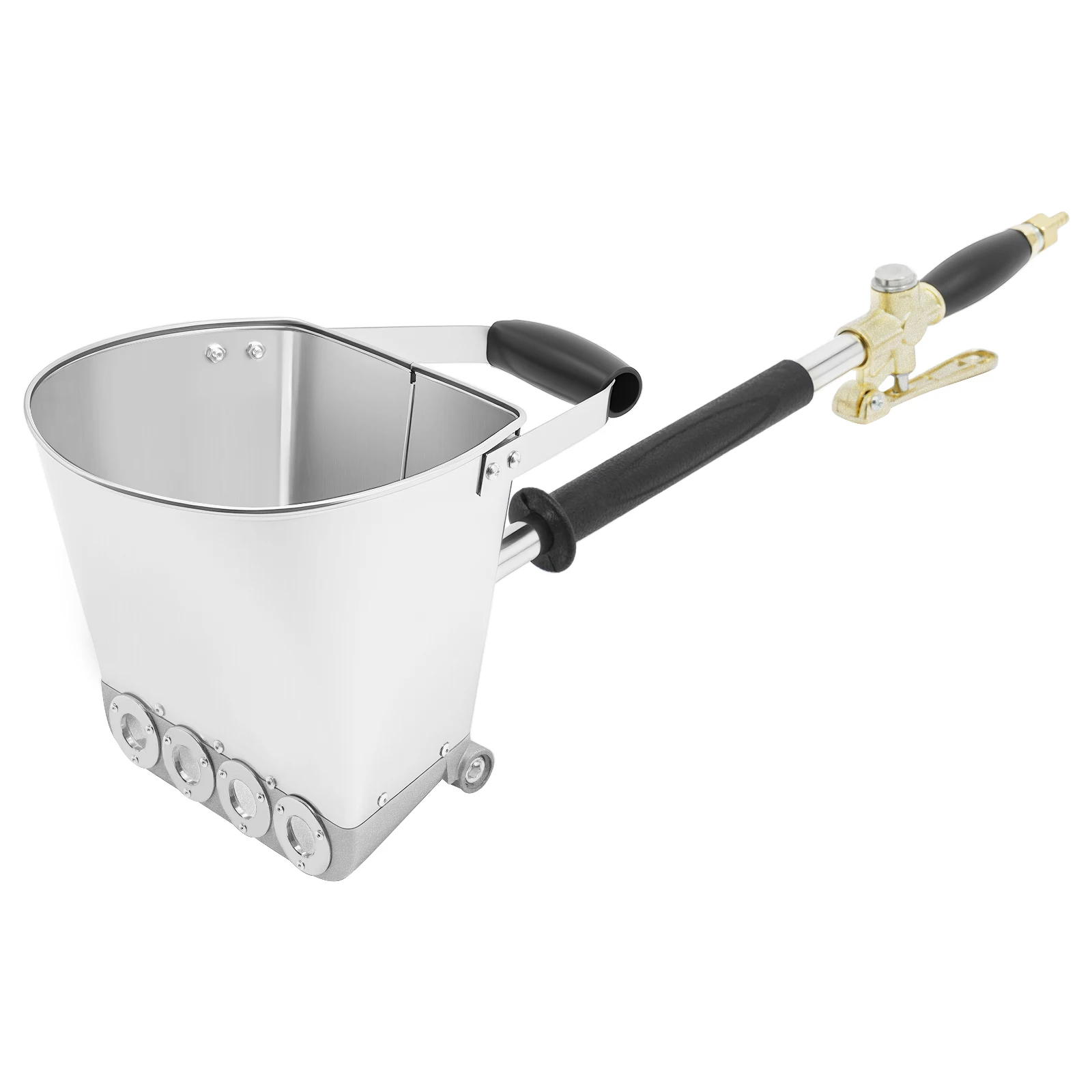 4-Loch-Zementspritzpistole 3,5L Mörtelverputzmaschine Wandputzschaufel Luftbetrieben 8 Bar Aluminium für den Bau – Detail 12
