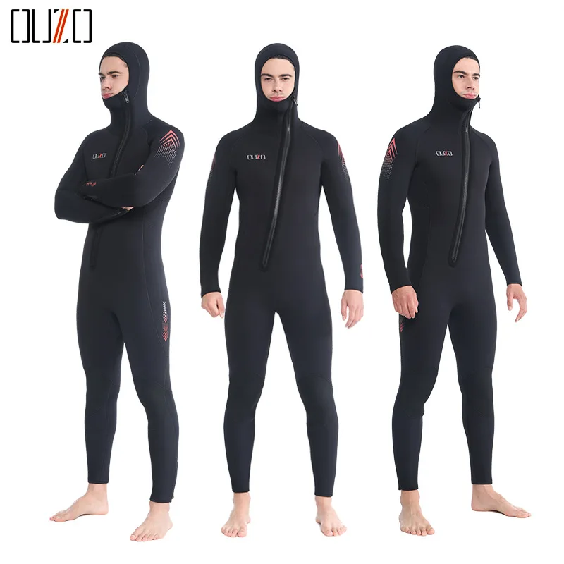 

7mm diving suit men;s conjoined thickened cold-proof and warm CR super elastic free diving suit surfing suit