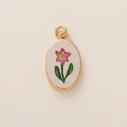 Elegant Gold - Plated Color Block Butterfly and Flower Pendant Accessory (A5)