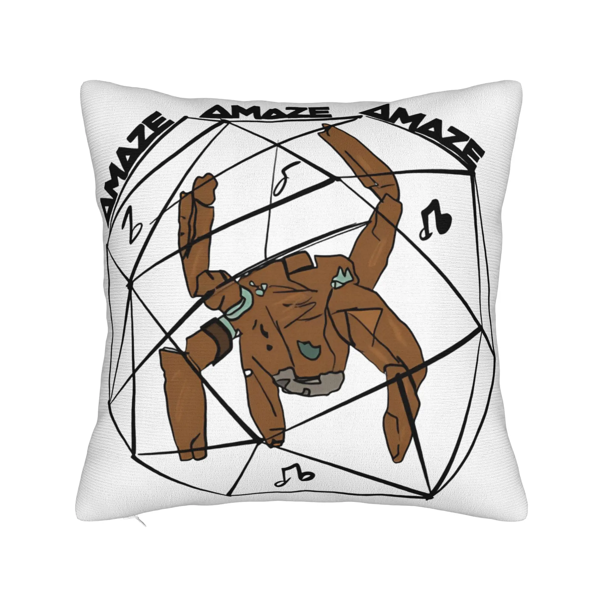 Custom Kawaii Pillow Cover for Living Room Chair - Project Hail Mary Design Featuring Rocky Ball