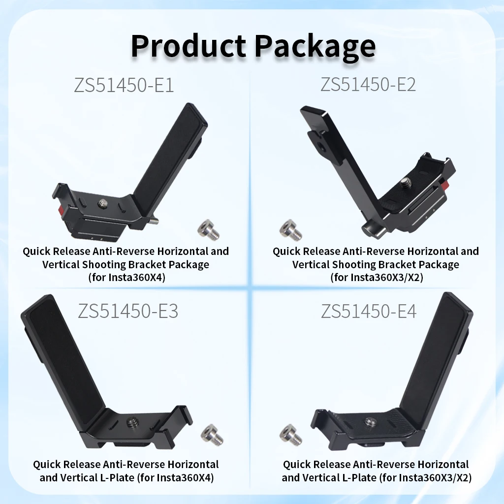 Aluminum Quick Release Mount L Bracket Cold Shoe Magnetic Adapter for X4 X3 X5