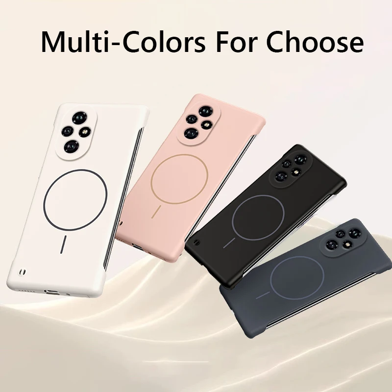 Frameless Magnetic Wireless Charging Slim Hard Phone Case