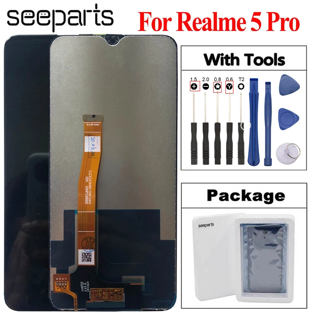 

LCD Display For OPPO Realme 5 Pro LCD Display Touch Panel Screen Sensor Assembly For Realme 5 Pro RMX1971 LCD Replacement Screen
