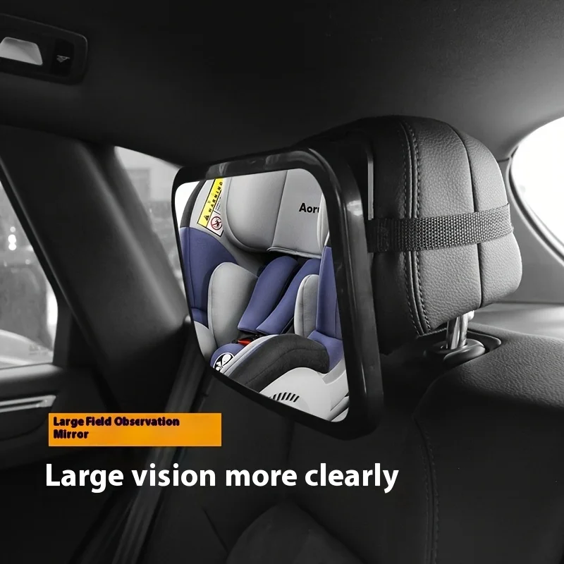 Shatterproof Baby Car Mirror - 360?? Adjustable Rear Seat Mirror 35x19.5cm