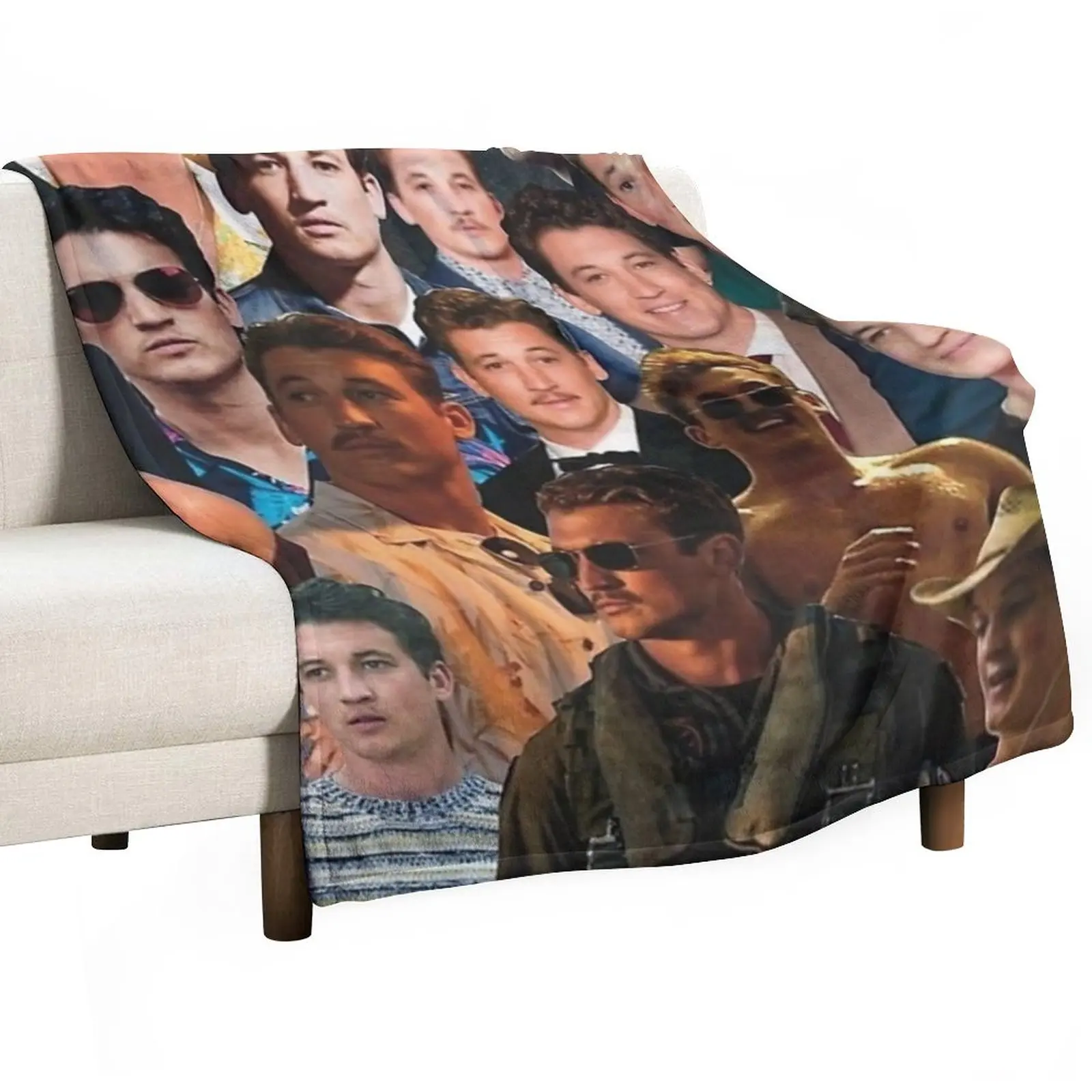 

miles teller Throw Blanket Bed linens Blanket Luxury Plaid on the sofa Fluffy Blankets Large