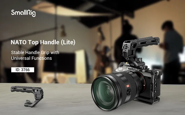 Maniglia Top Handle SMALLRIG 1638C Per Cage Fotocamera - Regolabile, Con Attacchi 1/4" E 3/8" - Foto 4