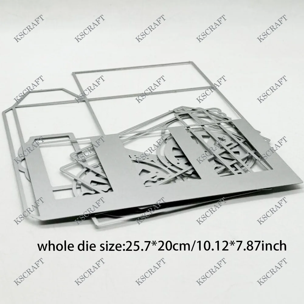 KSCRAFT 캔디 카트 상자 절단 다이 스텐실 DIY Scrapbooking 장식 엠보싱 DIY 종이 카드