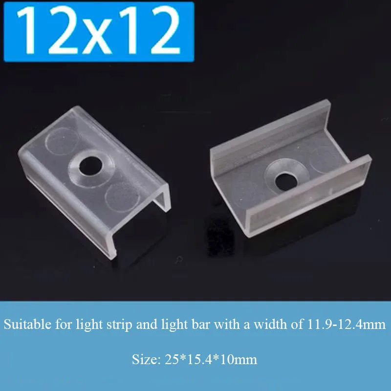 Plastic Line Lights LED Snap Fixadores Transparente