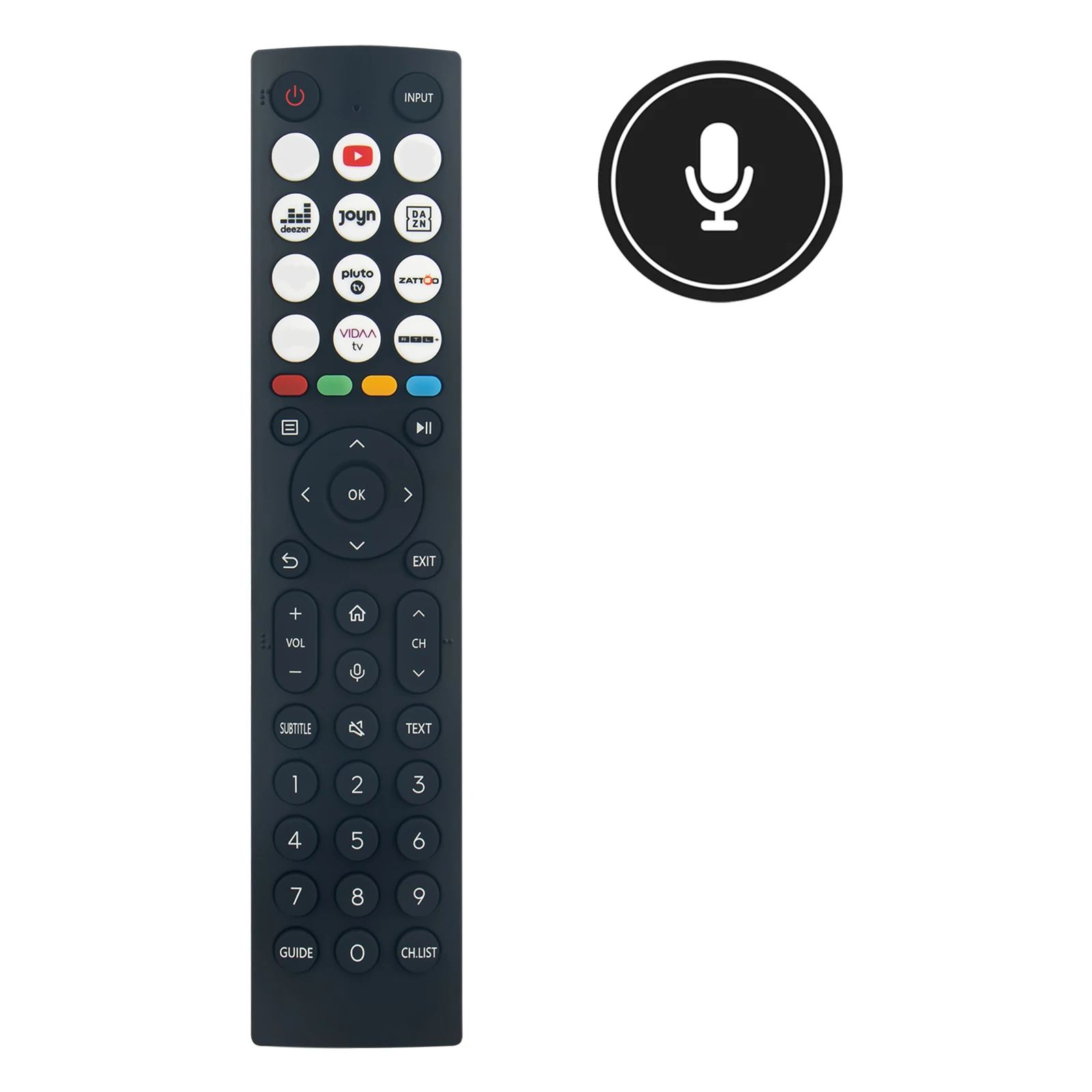 ERF2M36-0011 음성 교체 리모컨, Hisense TV 43E7KQ 50E7KQ 55E7KQ 65E7KQ 75E7KQ 에 적합, 신제품