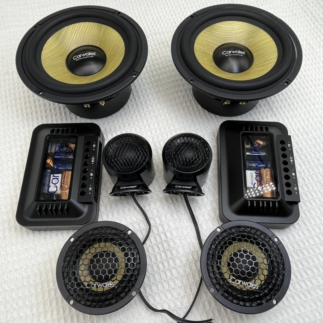

High-end Car Modified Speakers 3-channel Bass Alto Treble Frequency Divider Set Clear and Beautiful Sound Quality.