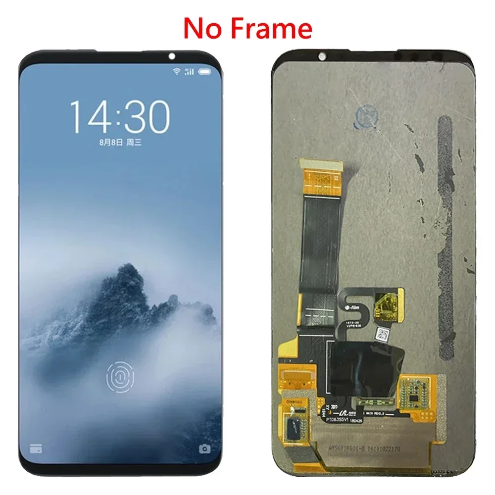 Meizu 16 LCD + 프레임용  AMOLED 디스플레이, 터치 스크린 디지타이저 교체 부품, Meizu 16 16 16 M882H M882Q, 6.0 인치