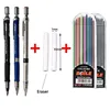 High-quality Mechanical Pencil Switchable Drawing Without Sharpening 2.0mm Pencil Lead Color Kawaii Study Test Supplies 2