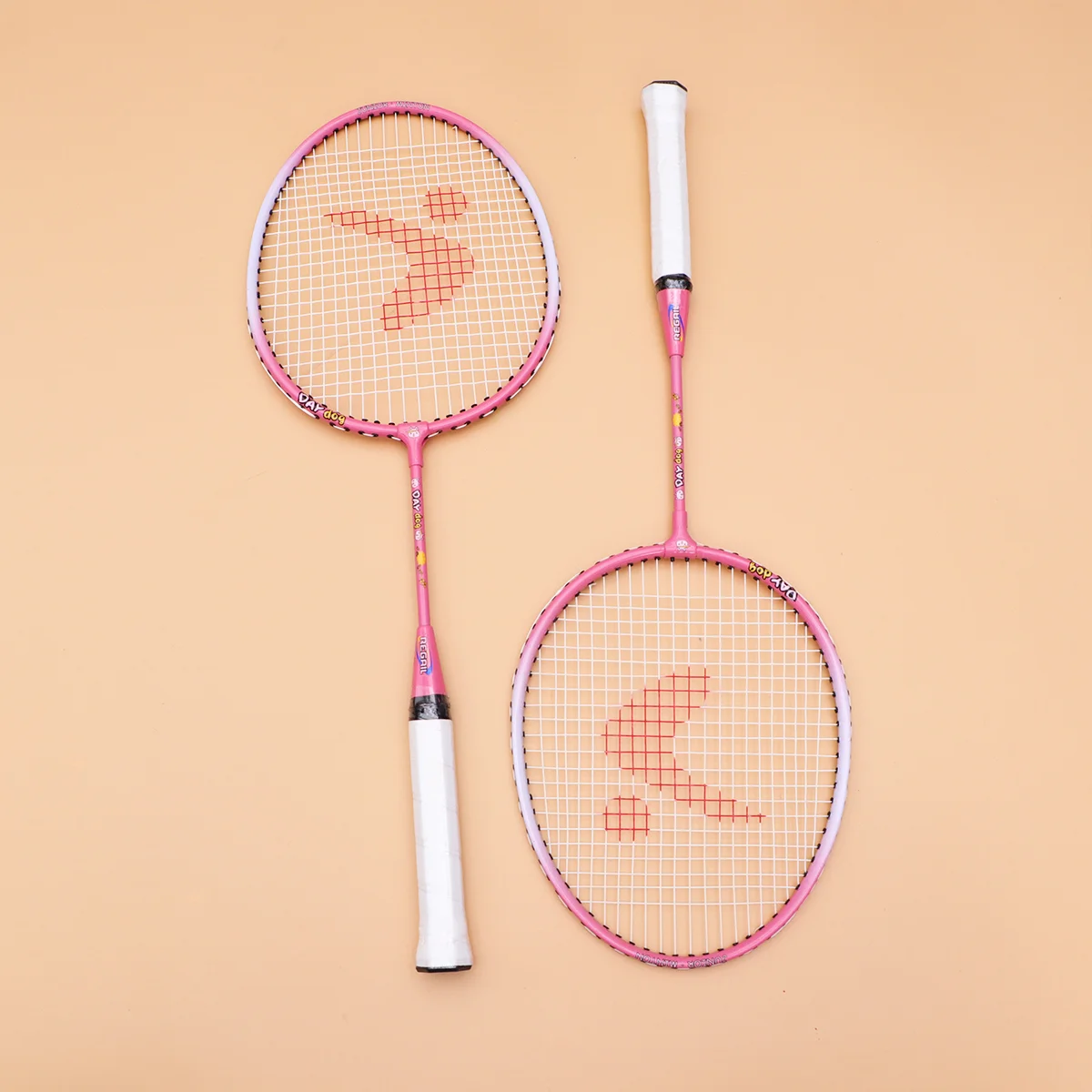 

1 Pair Kids Aluminium Alloy Badminton Racket Outdoor Sports Racket Set Training Pats Paternity Children Cartoon Badminton