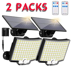 Solar - Powered Motion Sensor LED Flood Light for Outdoor Security and Garden Lighting (106LED - 2PACK)