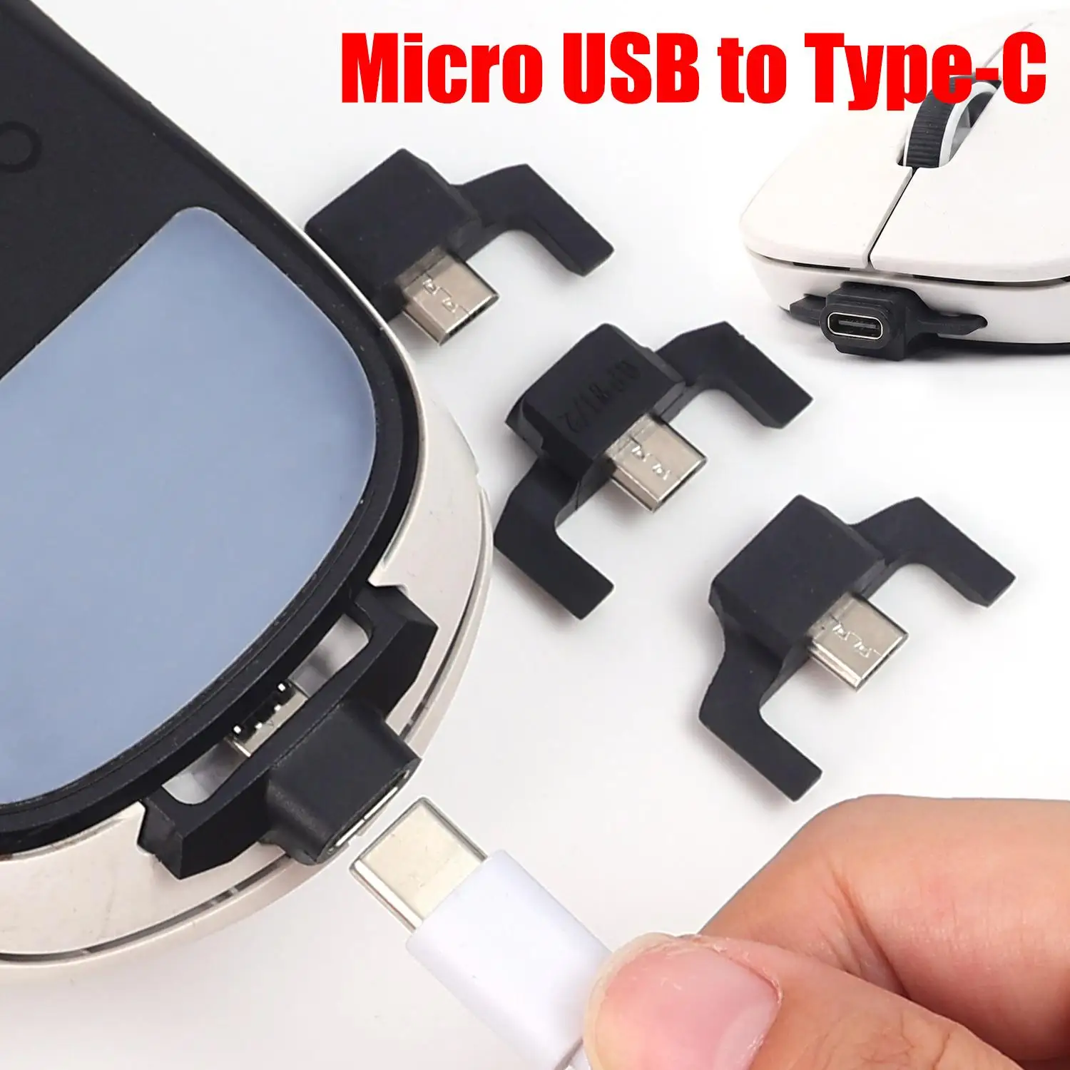 Logitech GPW1/GPW2 마우스용 Type-C USB-C 충전 어댑터 Logitech GPW 1 2 G403/G703용 마이크로 USB-USB-C 충전 변환기