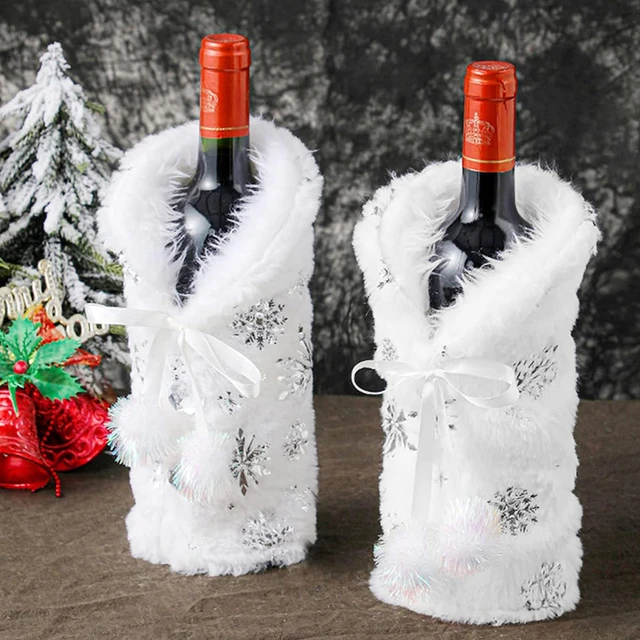 3 Packs Christmas Wine Bottle Bags, Handmade Sweater Wine Bottle Covers for  Christmas Dinning Decorations, Reusable Wine Gift Bags for Wedding