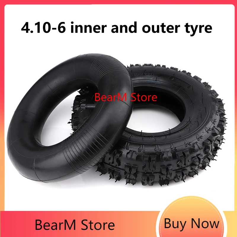 

New Tire 4.10-6 Inner Tube Outer Suitable For Atv Go Kart Mini Quad 47cc 49cc Snow Motorcycle