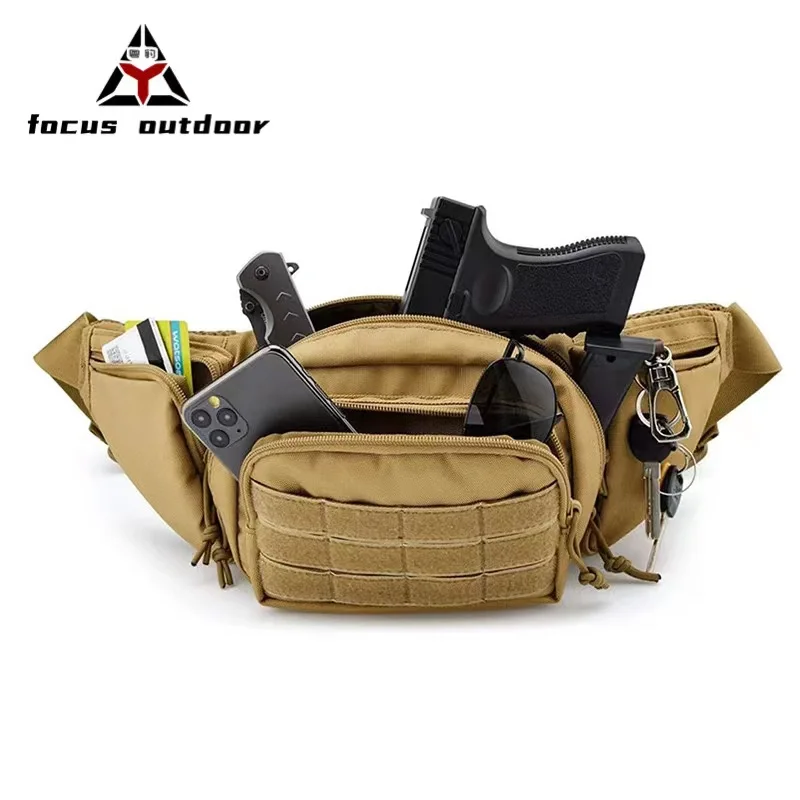 Outdoor Large Capacity Sports Waterproof Fanny Pack Fishing Multi-functional Chest Waist Bag Unisex Camo Fanny Pocket