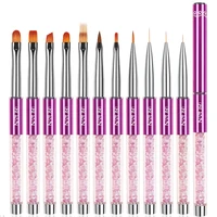 BQAN Nail Art Stripe Lines Liner Painting Cat Eye Brush Acrylic UV GEL Extension Builder Drawing Rhinestone Handle Pen 1