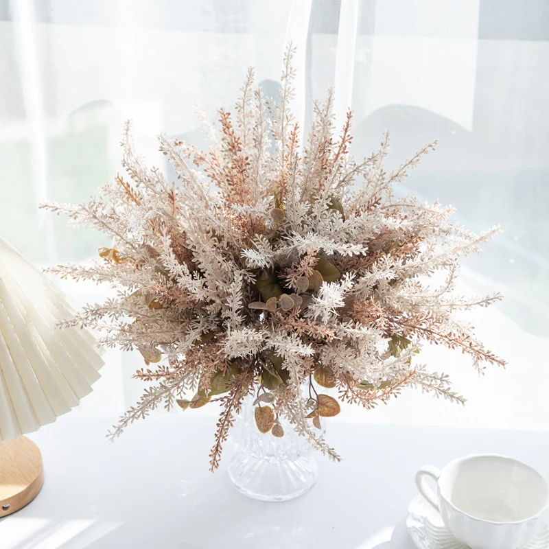 Künstliche Lavendelblumen Günstige Weizen-Kunstpflanzen Bouquet Weihnachten Hochzeit Heimtischdekoration Herbst-Bastelarbeiten Scrapbooking