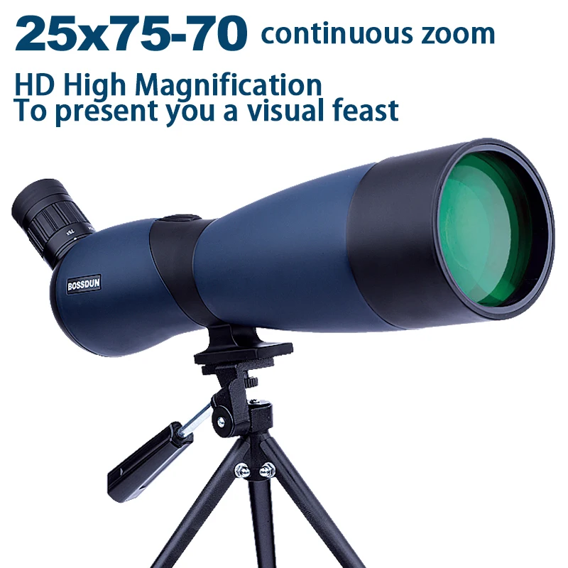 

25-75x70 Zoom Spotting Scope HD Monocular High Magnification Waterproof Telescope W/Table Tripod For Birding Hunting Traveling