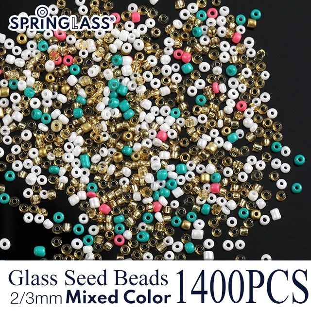 3mm Glass Seed Beads for Jewelry Making, Pony Seed Beads With