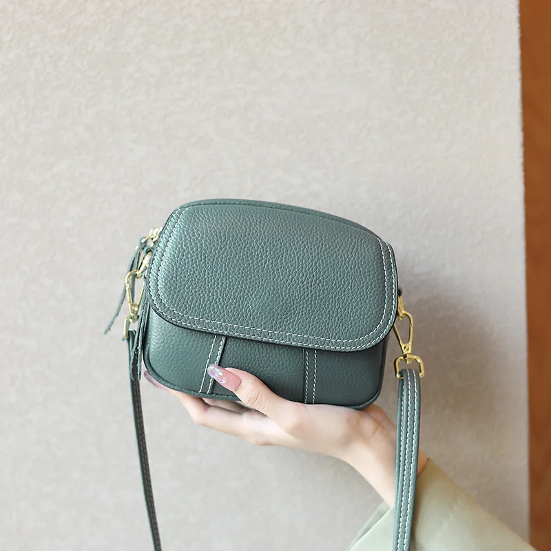 FOXER Smll Crossbody Bg - Split Cow Lether, Mini Kuwit