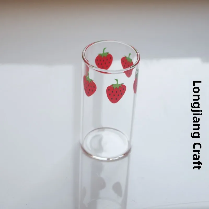 Thiened : Reproduction Nana Stberry Cup High Temperature Resistant Milk Water Glass Cartoon Anime Surrounding Chinese ...