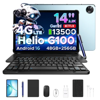 DOOGEE Tablet PC 2 in 1 Tab E3 Max battery 13500mAh Gmini AI 14 screen 2.2K 48GB(8+40) 256GB Helio G100 AI Tablet Android 16