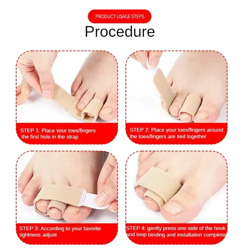 Toe Finger Straightener Hammer Toe Tape Hallux Valgus Corrector Bandage Separator Splint Wraps Foot Care Supplies