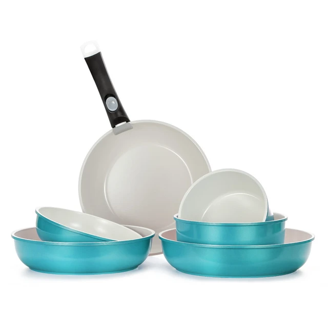 Ceramic Cookware Set Induction  Cookware Set Pans Induction - Ceramic  Non-stick Pan - Aliexpress