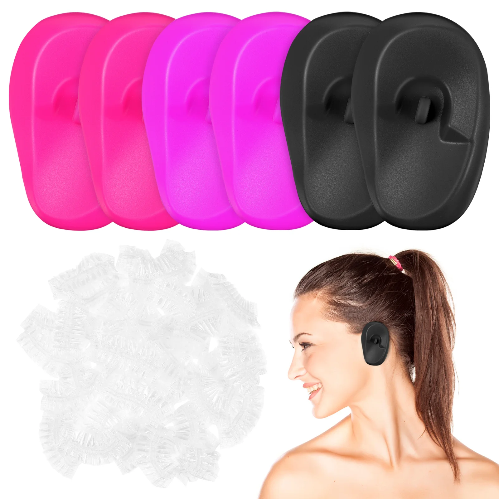 

206pcs Hair Dye Ear Covers Disposable Ear Covers Ear Protectors Shower Ear Covers