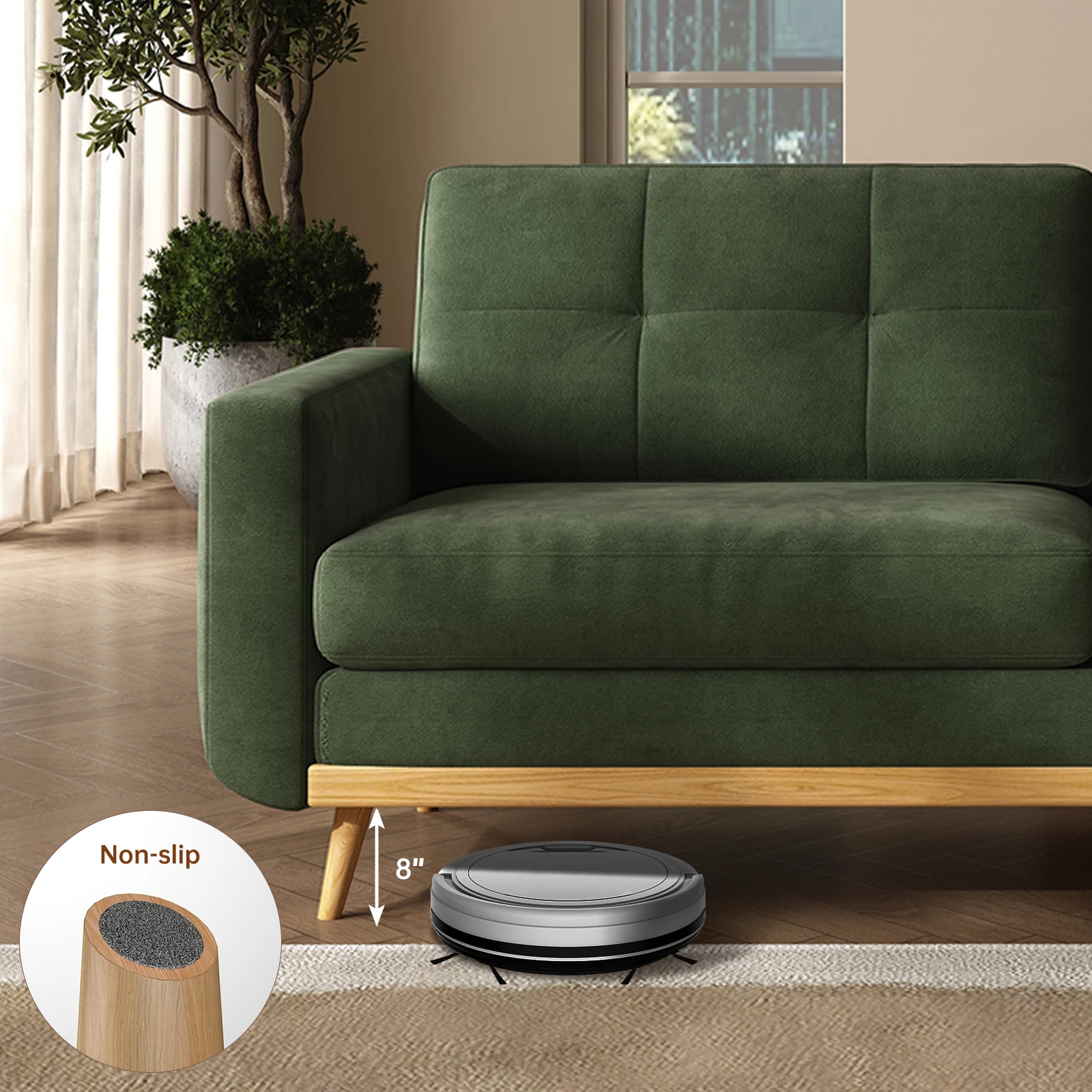 Mid-Century Modern Loveseat Sofa 4