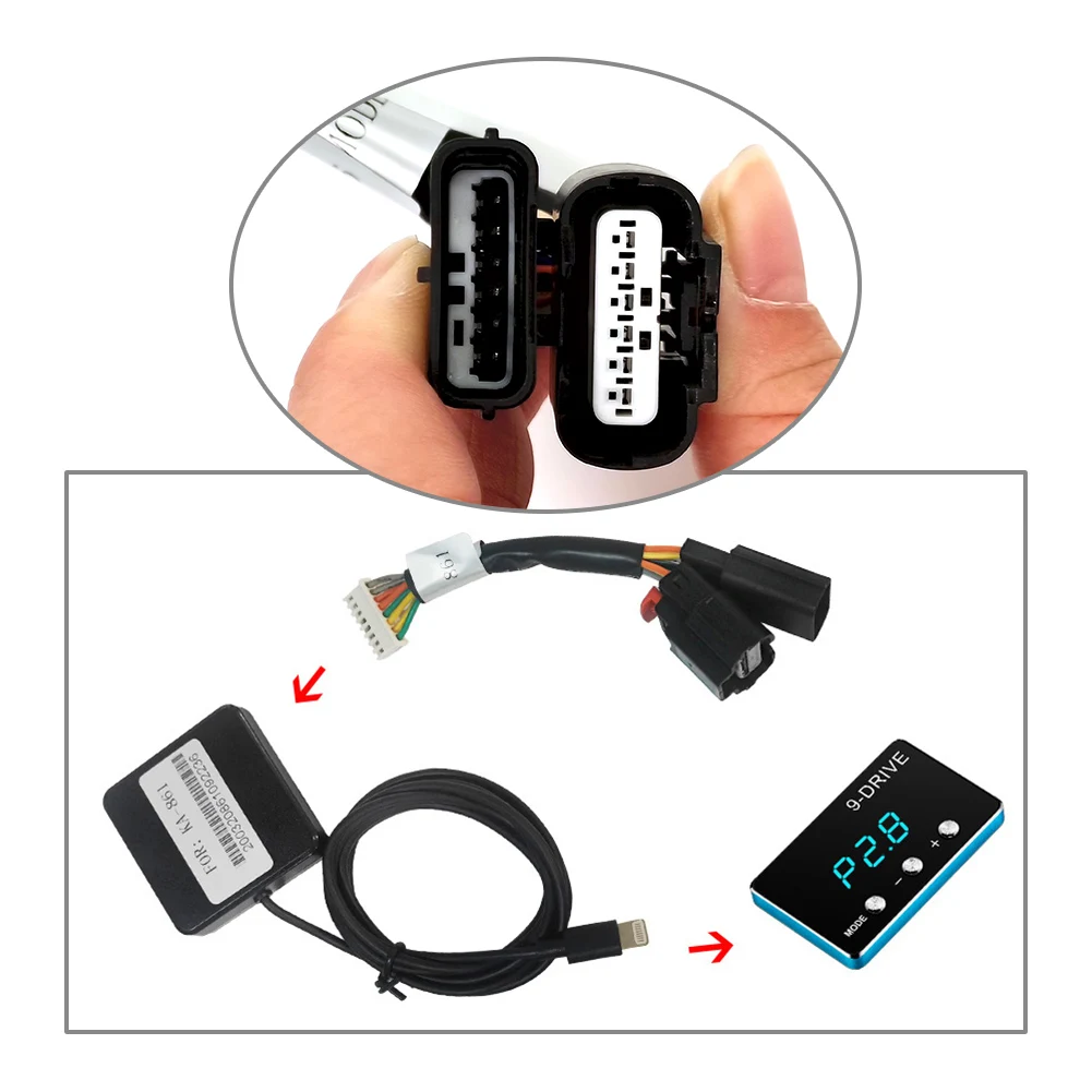 9 Drive Electronic Throttle Controller Pedal Accelerator Car Accessories For Honda City Civic CRZ Fit Jazz Insight Odyssey throttle controller