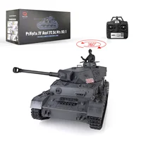 2.4G Henglong 1/16 7.0 Panzer IV F2 RC Tank 3859 FPV 360° Turret Steel Gearbox Speaker BB Pellets Smoke Unit Infrared TH17413 2