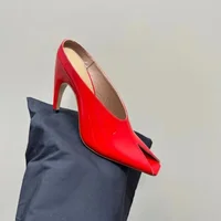 Show Style 10.5cm High Heel Fish Mouth Sandals Spring/Summer Black and White Fashion Sexy Professional Commuter Slippers Size 43 - Image 2