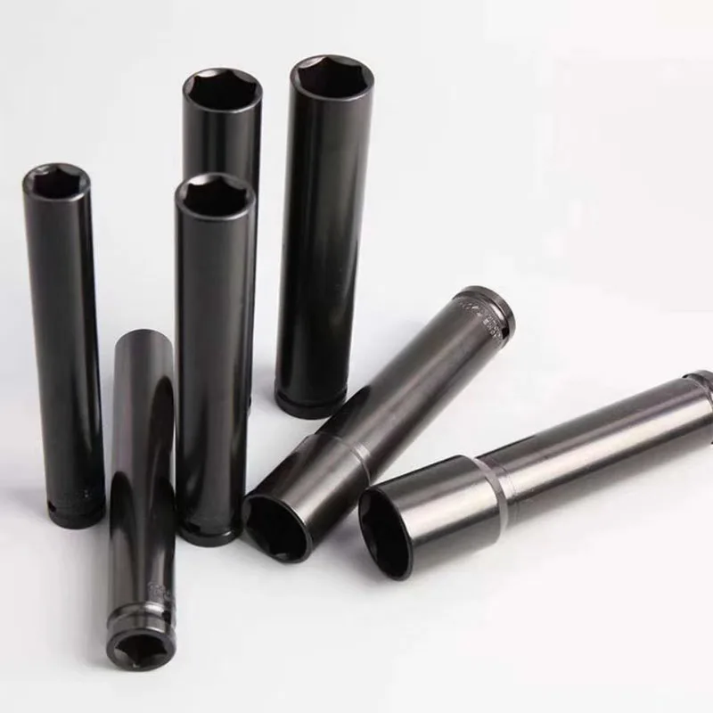 200mm Length Hex Electric Impact Socket 1/2" Drive 6 Point Extra-Deep Socket Wrench Head 14-32mm Air Impact Wrench Key Tools 6