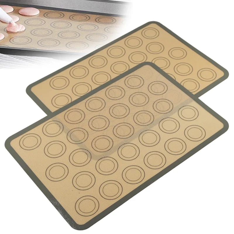 1PCS 42x29.5cm Silicone Macaron Baking Mat Non Stick Silicon Liner Bake Pans And Rolling For Macaroon Pastry Cookie Cake Making