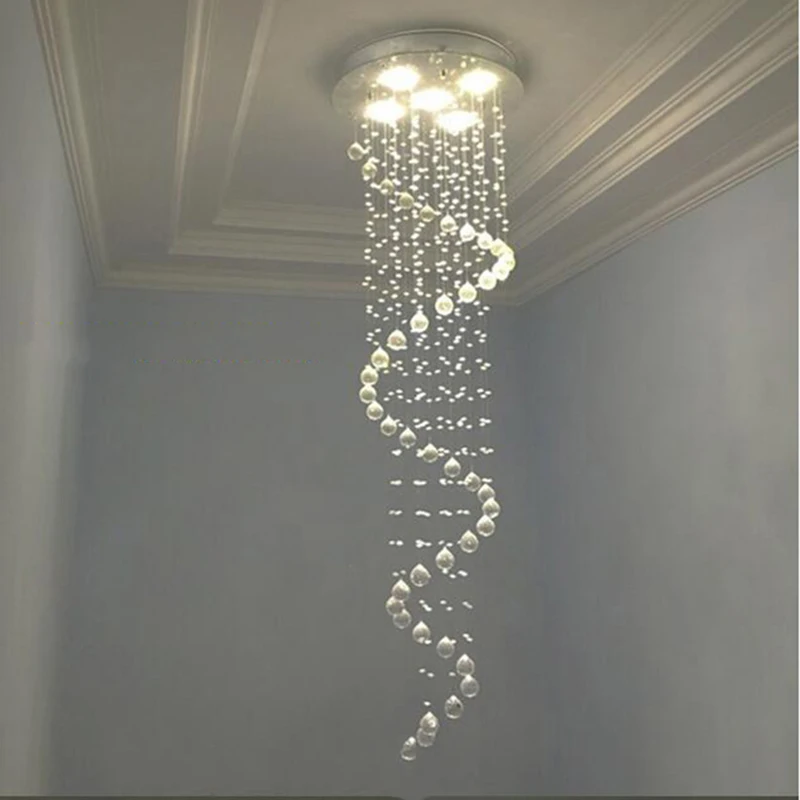 Modern Led Chandeliers Light Fixture For Staircase Stair Lights Luxury Hotel Villa Vanity Bedroom Hanging Lamp 5