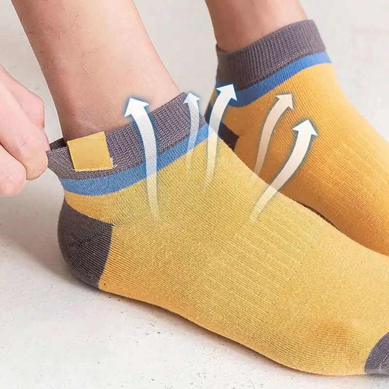 10Pairs Men's Spring Summer Sports Thin Socks Breathable Shallow Low Top Sport Short Socks Trendy Boat Sock for Women Men 4