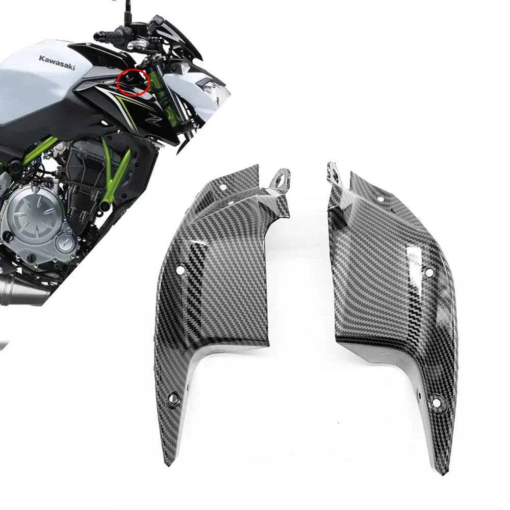 

Глянцевая обтекатель для мотоцикла из углеродного волокна для KAWASAKI Z650 2017 2018 2019, боковая обтекатель для воздуховода, вставка, деталь