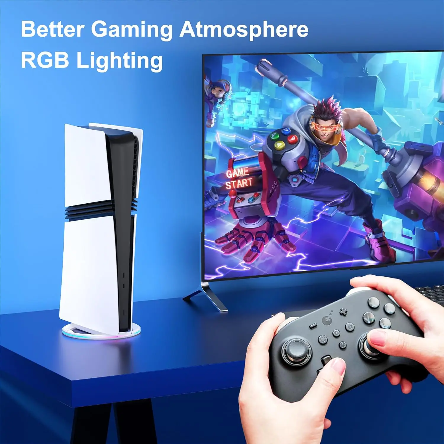 PS5/PS5 Slim/PS5 Pro 콘솔 디스크 및 디지털 PS5 베이스 스탠드 교체용 수직 스탠드, PS5 액세서리