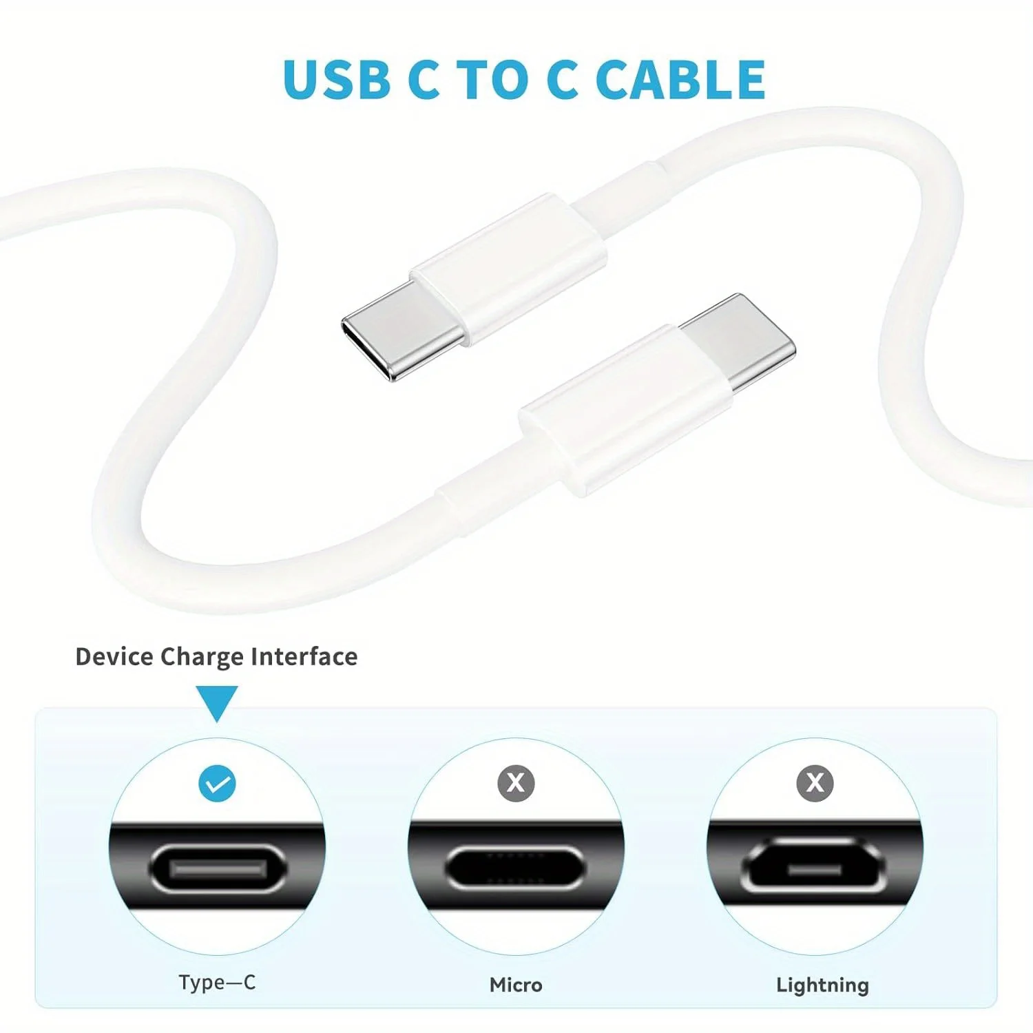 아이폰 15 충전 케이블용 5팩 60W USB C to USB C 케이블, 타입 C 고속 충전 코드, 아이폰 17/16/15Pro/Plus/Pro Max용
