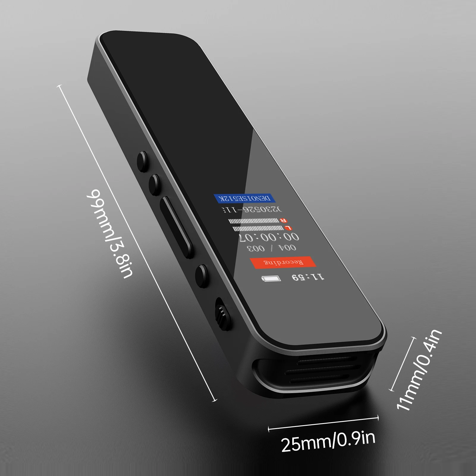 New 64GB Digital Voice Recorder Voice Activated Audio Recording Noise Reduction with Playback MP3 Music Player 280hrs Recording