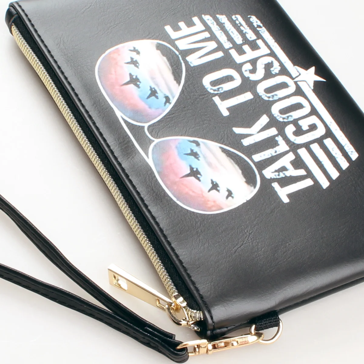 Minimalist Letter Printing  Wallet, Zipper Lightweight Women's Clutch Wallet With Wristband