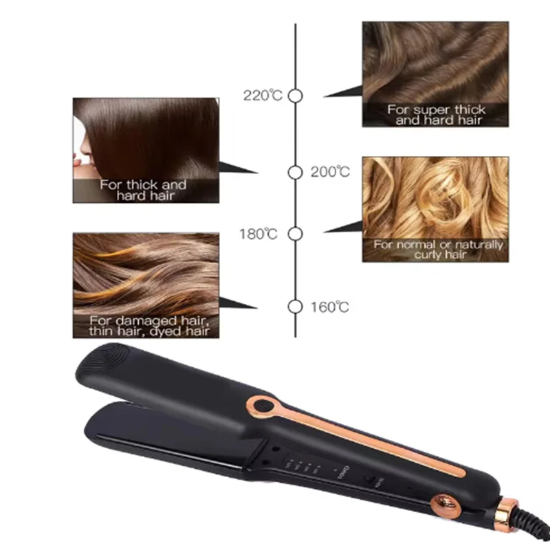 Professional Flat Iorn Straightener And Curler ceramic High Heat flat irons home Salon hair styler tools 5