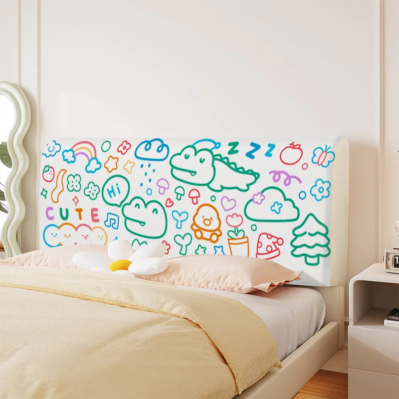 Cartoon Headboard Cover All-inclusive Bed Head Cover Elastic Bedspreads Fully Enclosed Bed Head Back Protector Cute Dust