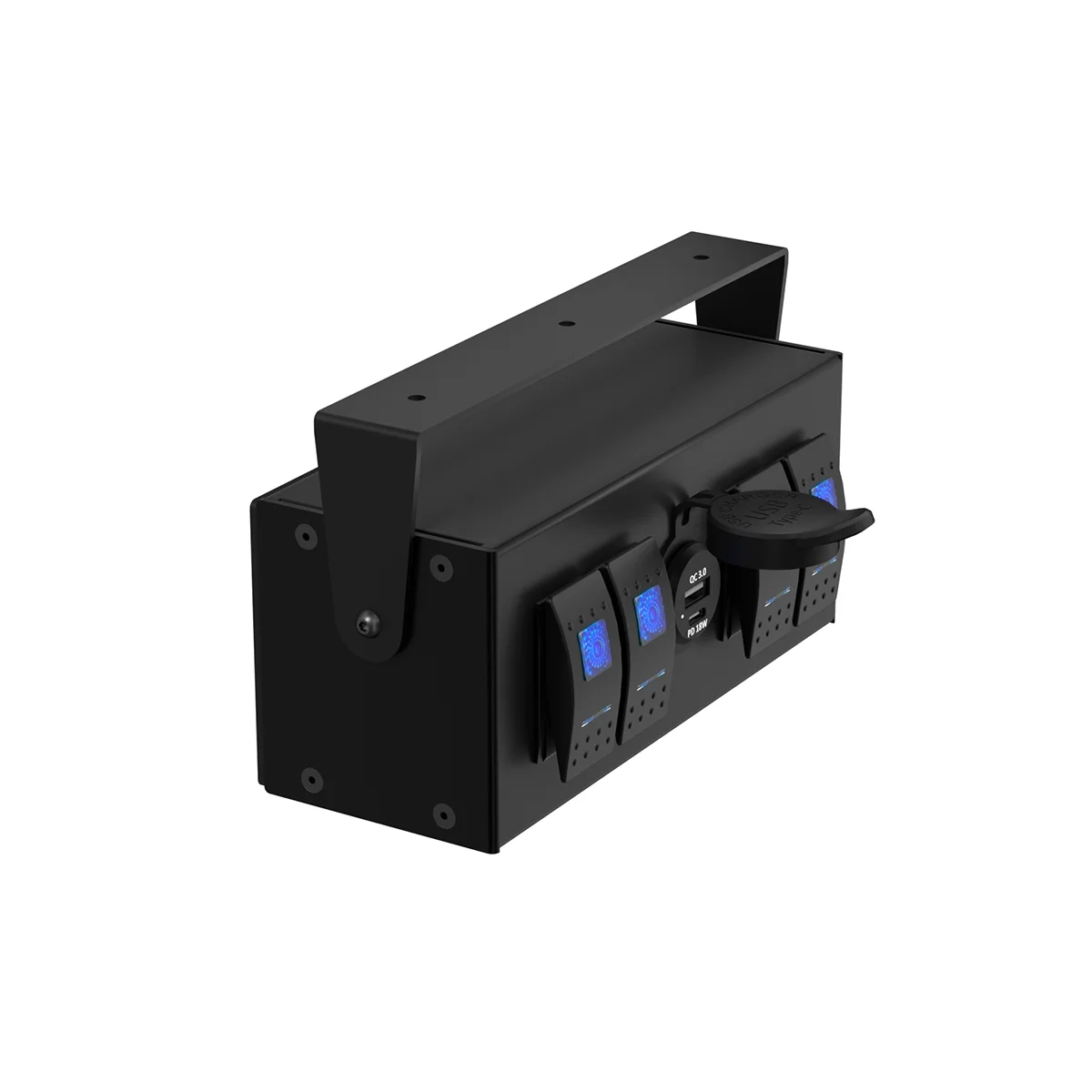 4  Ŀ  ġ г, QC3.0 + PD 18W  , ؾ Ʈ Ʈ ڵ RV 12V-24V  LED